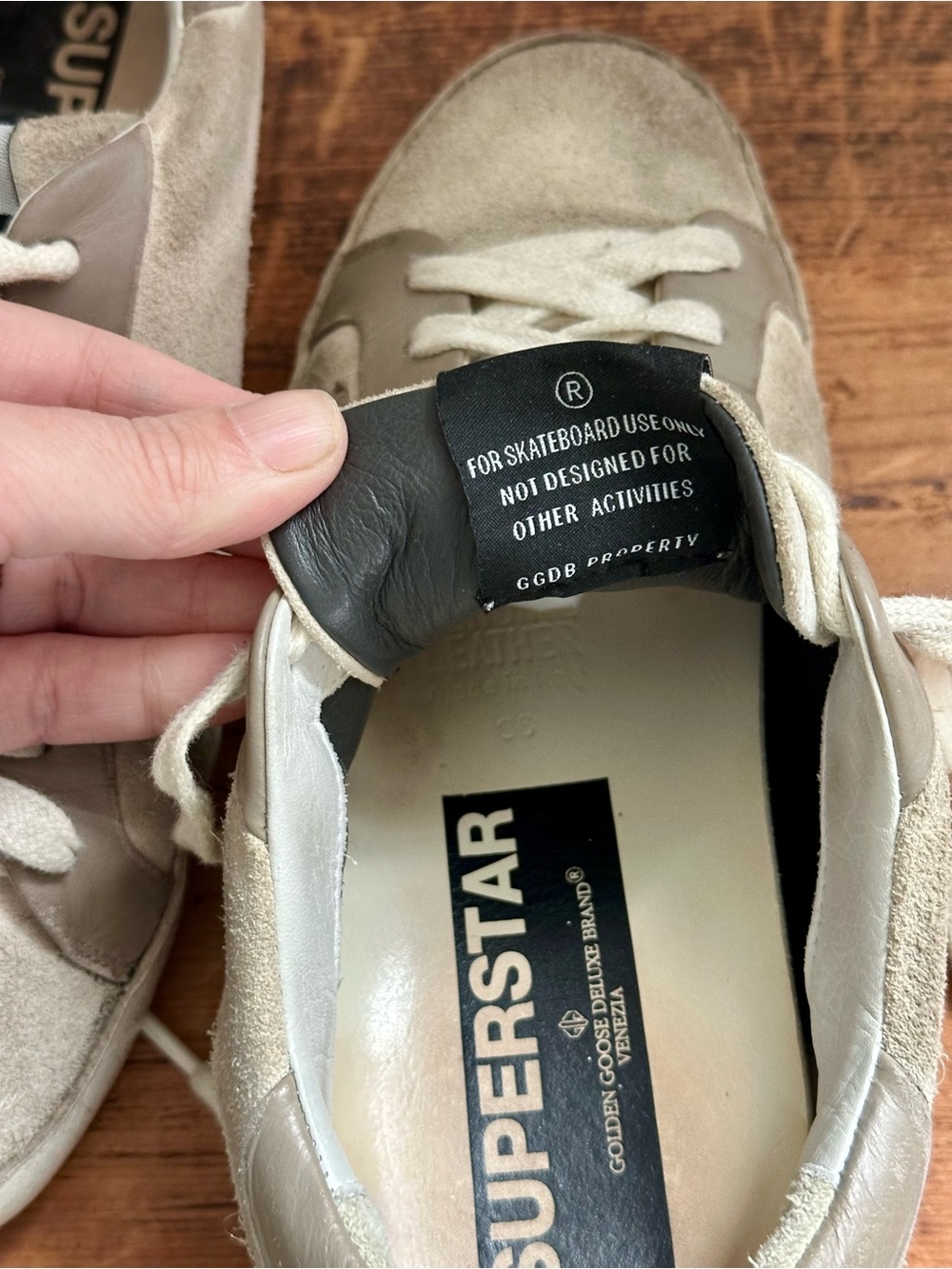Golden Goose Superstar Tan Suede with Brown Star, Wedge Insole Size 36 Sneakers - Picture 6 of 16